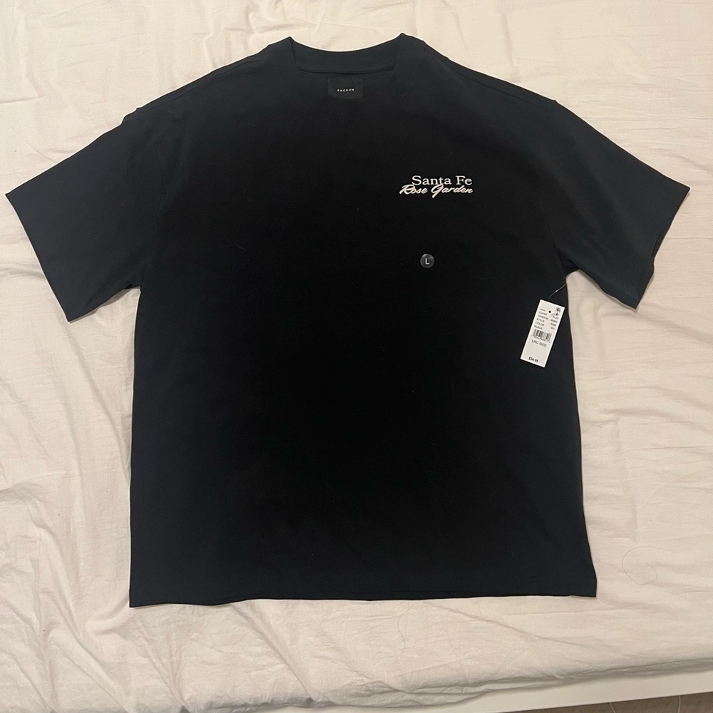 PACSUN Santa Fe Roses T Shirt Black Size L NWT